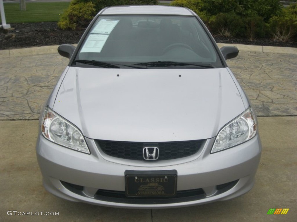 2004 Civic Value Package Coupe - Satin Silver Metallic / Black photo #2