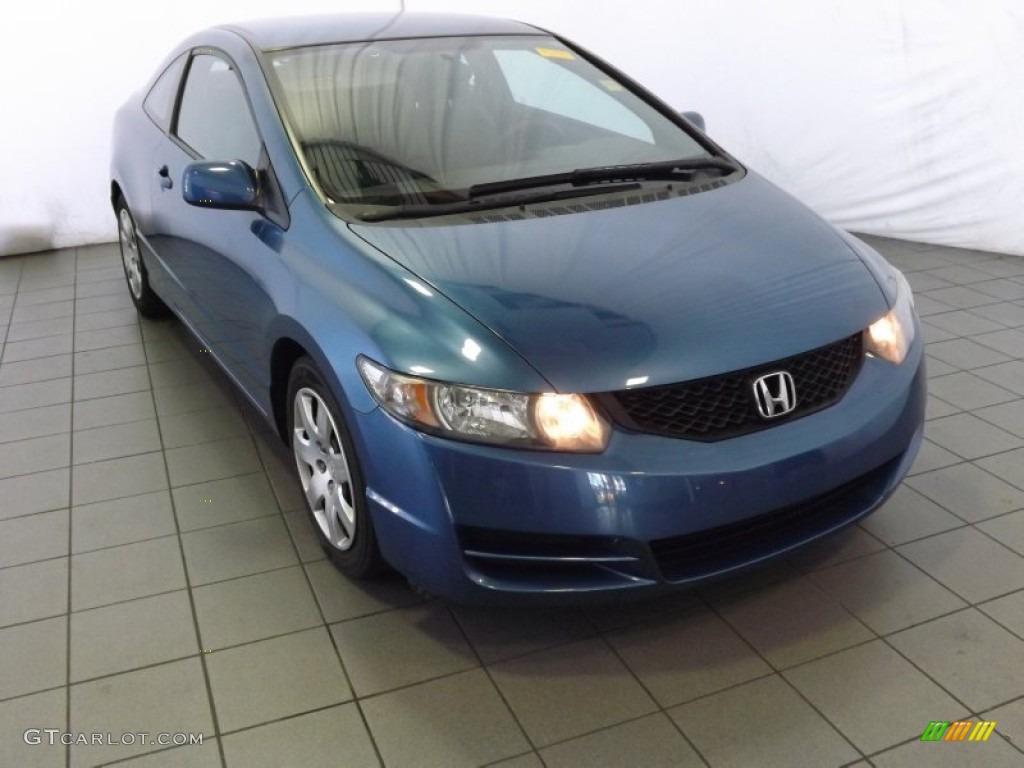 2009 Civic LX Coupe - Atomic Blue Metallic / Gray photo #1