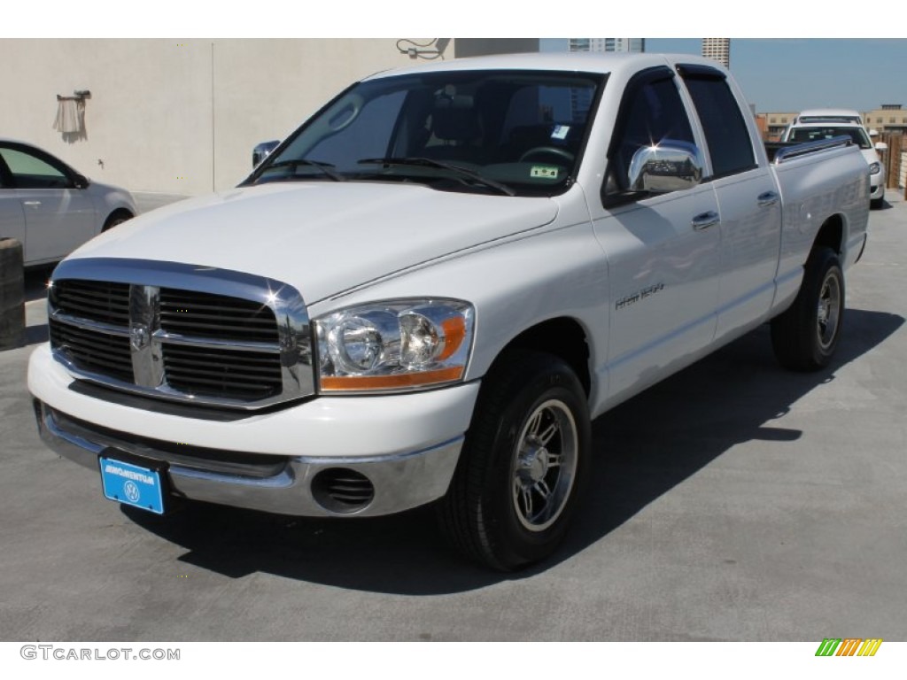 2006 Ram 1500 SLT Quad Cab - Bright White / Medium Slate Gray photo #3