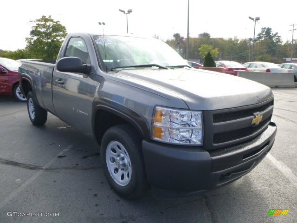 2012 Silverado 1500 Work Truck Regular Cab - Graystone Metallic / Dark Titanium photo #7