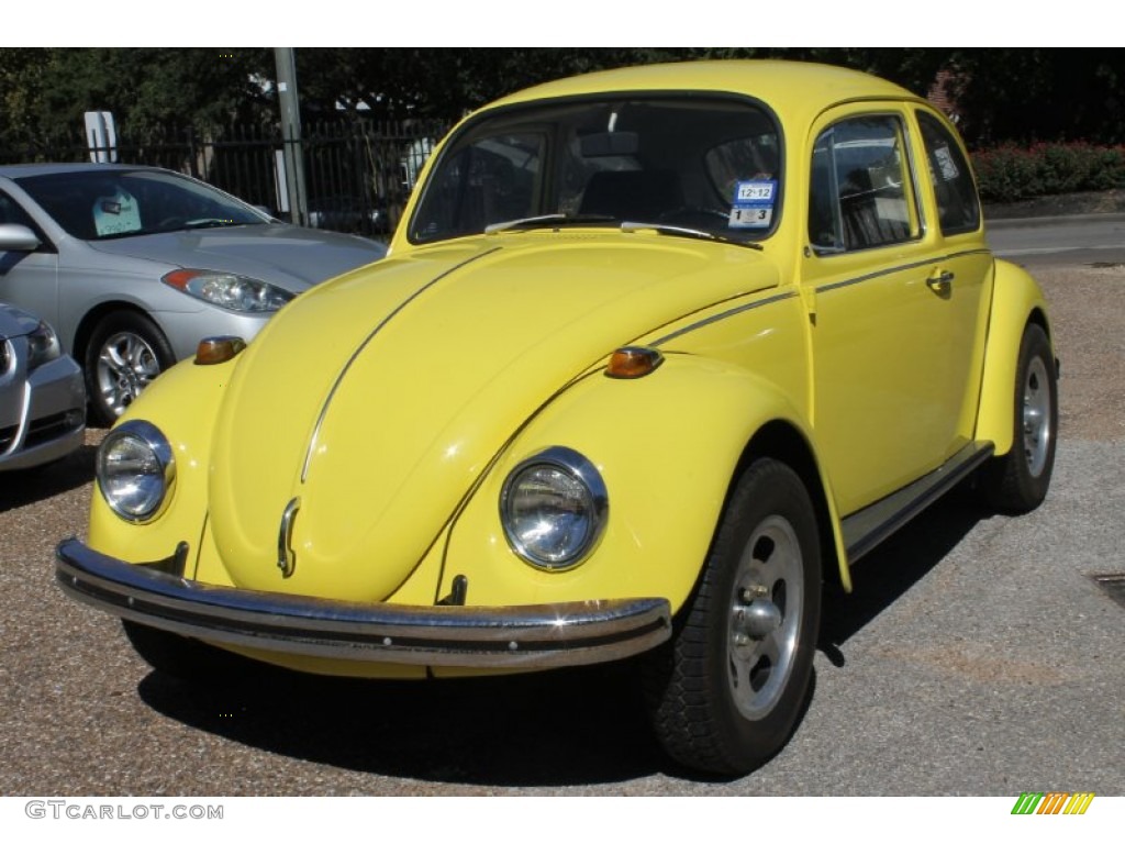 Yellow 1968 Volkswagen Beetle Coupe Exterior Photo #86957284