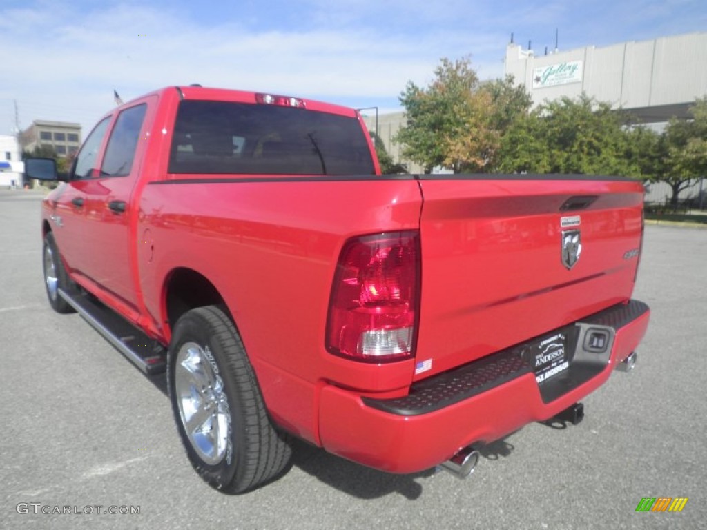2014 1500 Express Crew Cab 4x4 - Flame Red / Black/Diesel Gray photo #3