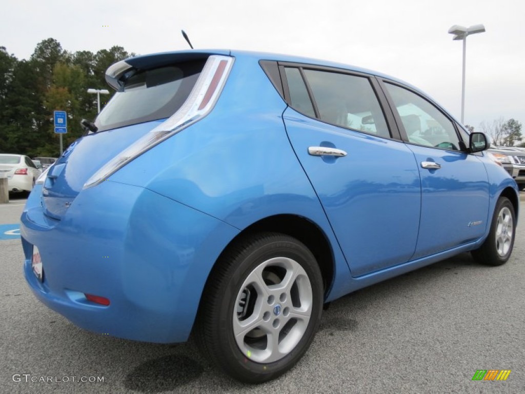 2013 LEAF SV - Blue Ocean / Black photo #5