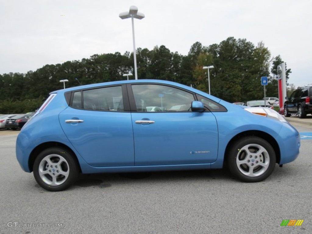 2013 LEAF SV - Blue Ocean / Black photo #6