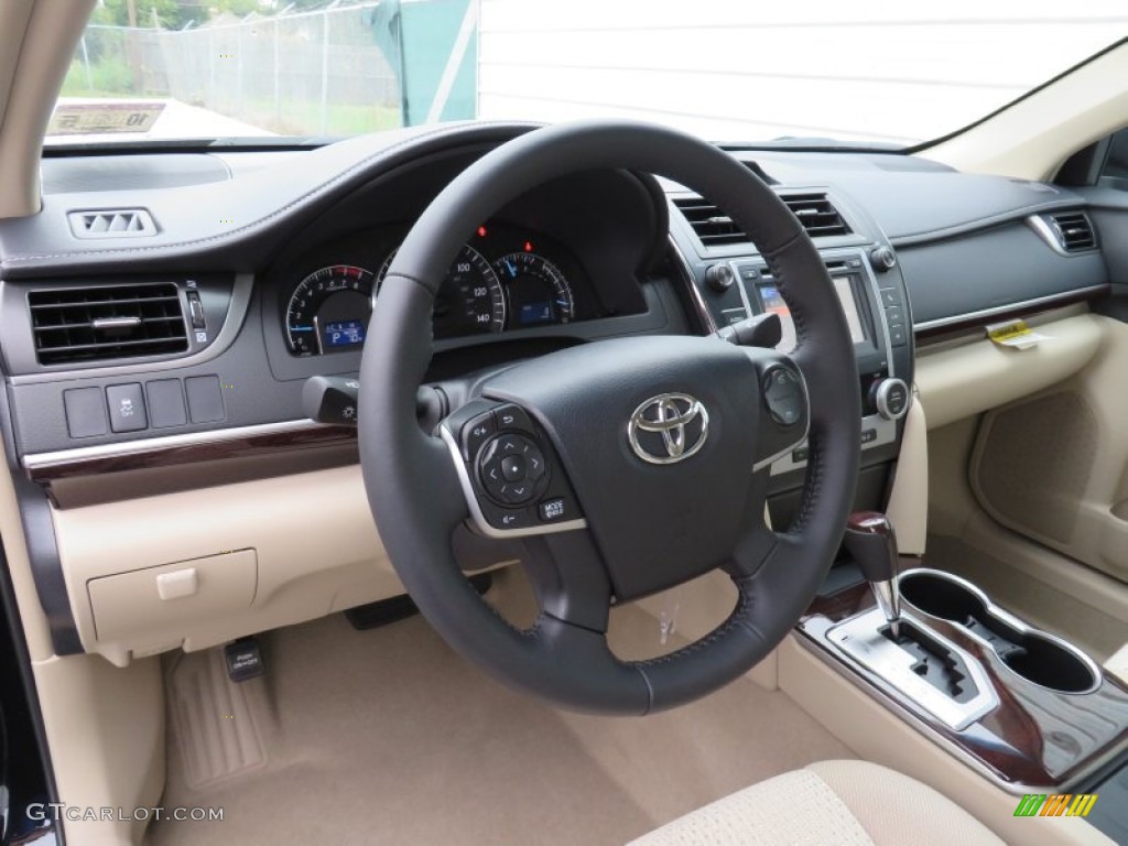 2014 Camry XLE - Attitude Black Metallic / Ivory photo #25