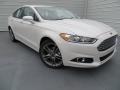 2014 White Platinum Ford Fusion Titanium  photo #1