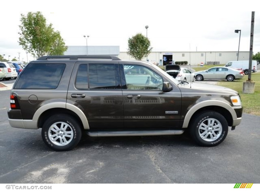 2008 Explorer Eddie Bauer 4x4 - Stone Green Metallic / Camel photo #4