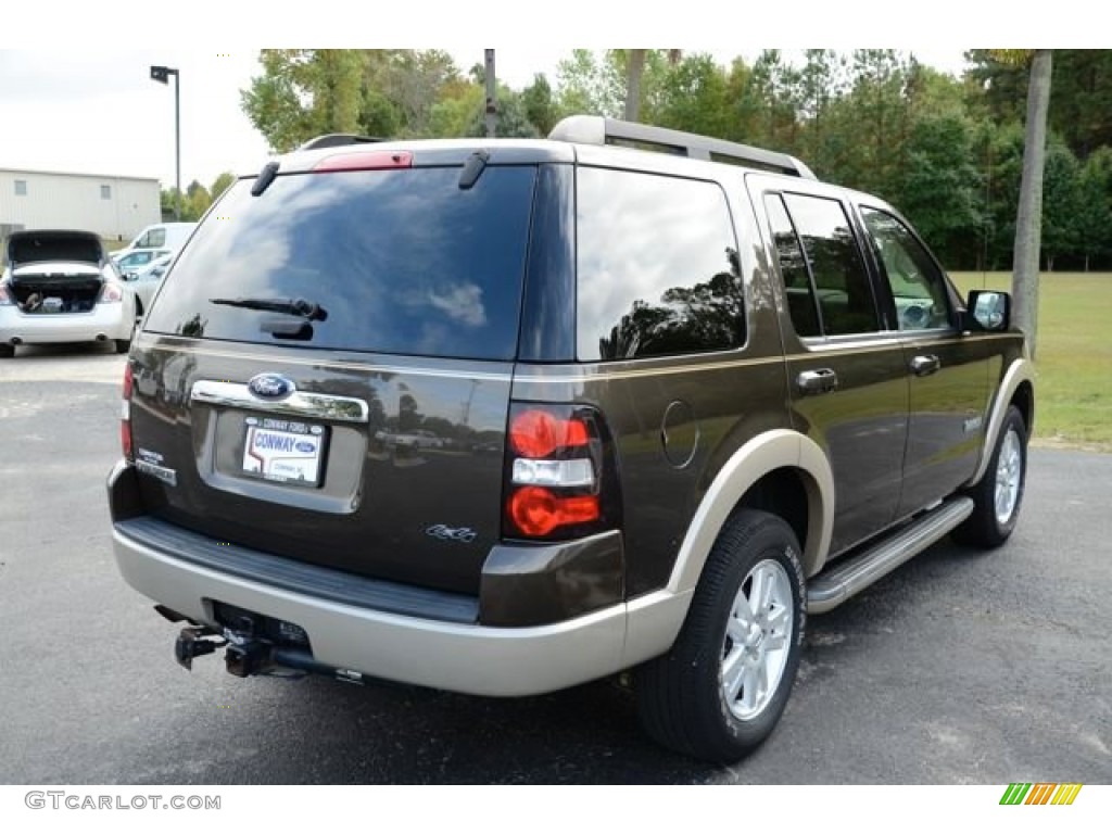 2008 Explorer Eddie Bauer 4x4 - Stone Green Metallic / Camel photo #5