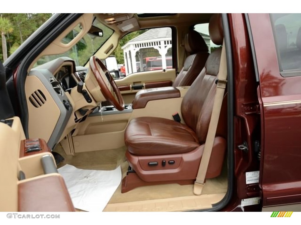 2011 F250 Super Duty King Ranch Crew Cab 4x4 - Royal Red Metallic / Chaparral Leather photo #20