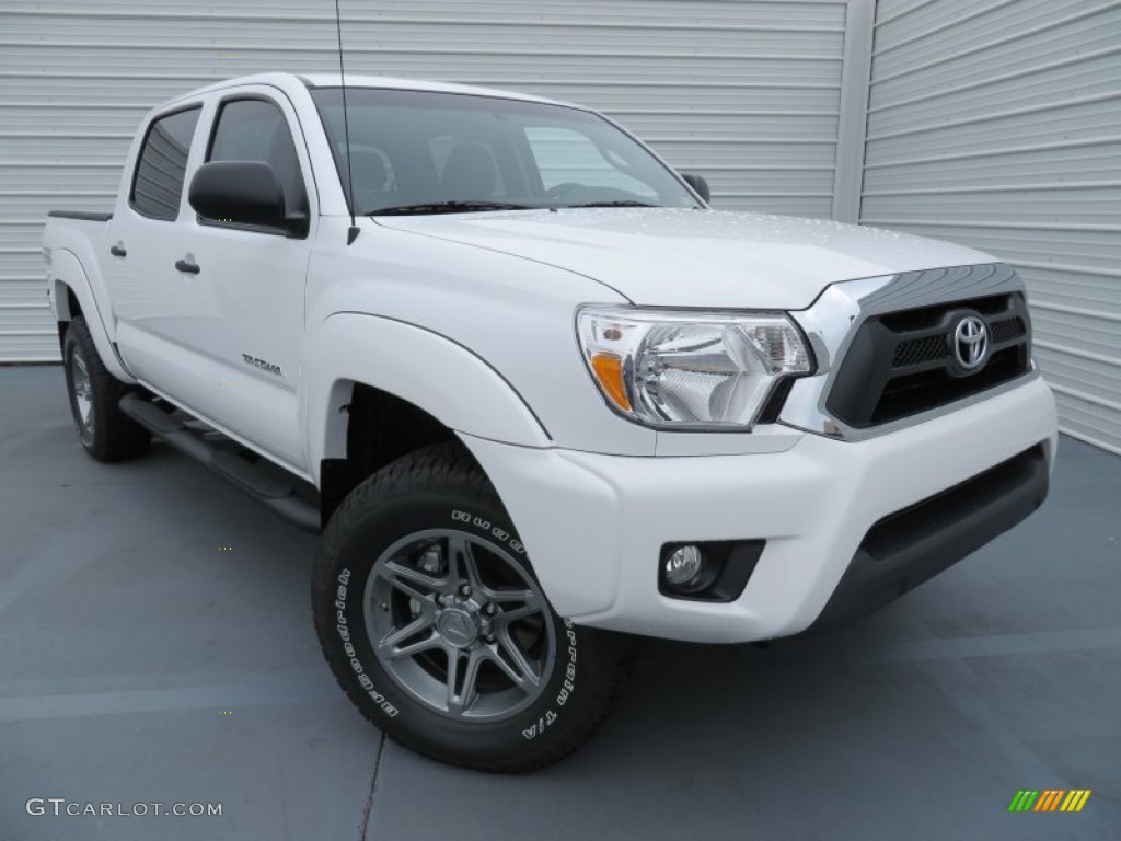 Super White 2014 Toyota Tacoma TSS V6 Prerunner Double Cab Exterior Photo #86963556