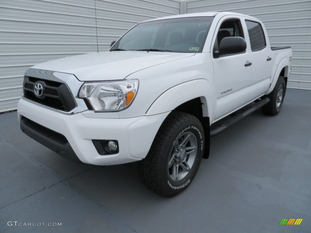 Super White 2014 Toyota Tacoma TSS V6 Prerunner Double Cab Exterior Photo #86963671
