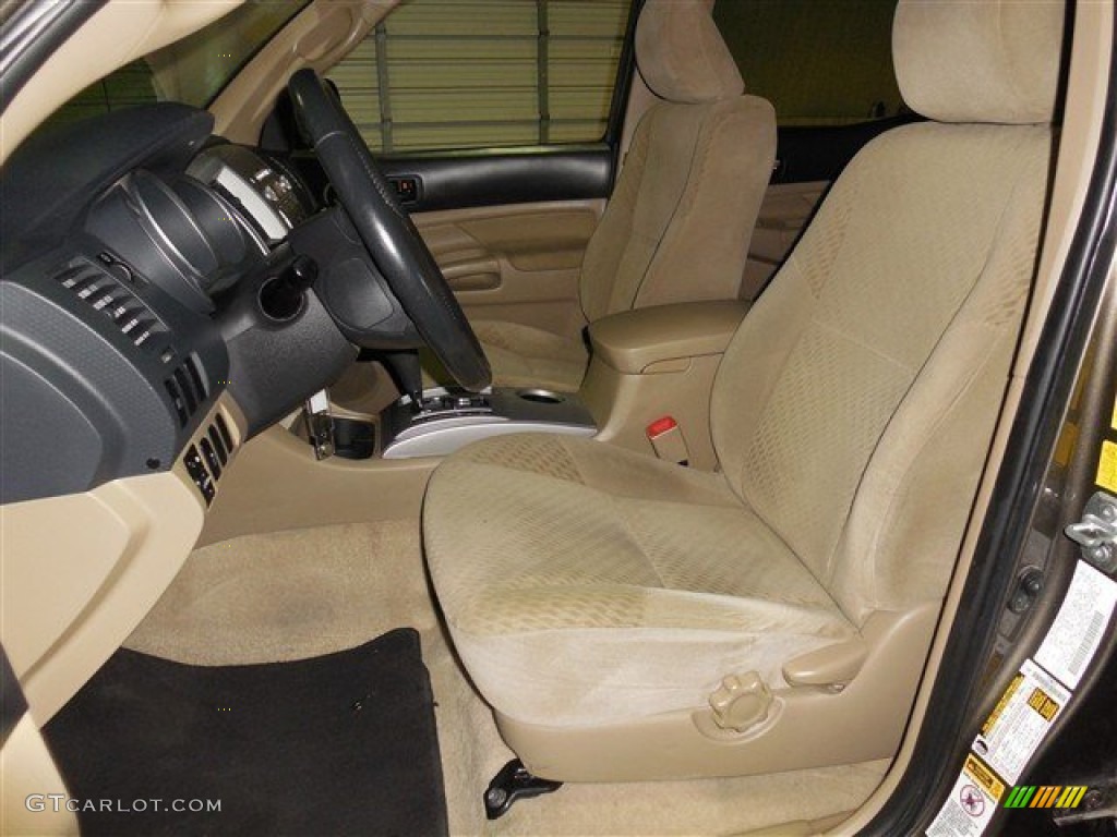 2011 Tacoma V6 SR5 PreRunner Double Cab - Magnetic Gray Metallic / Sand Beige photo #11