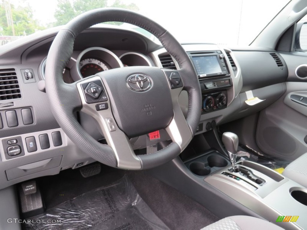 2014 Toyota Tacoma TSS V6 Prerunner Double Cab Graphite Steering Wheel Photo #86964169