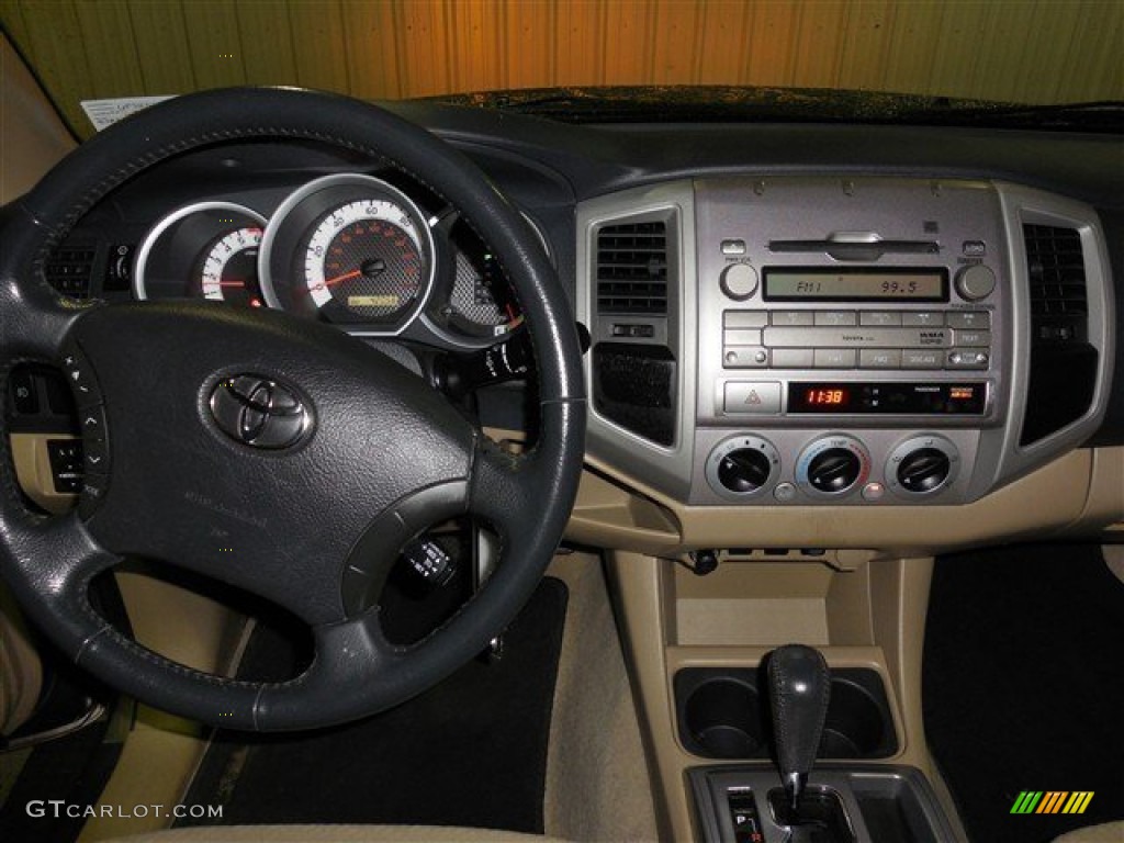 2011 Tacoma V6 SR5 PreRunner Double Cab - Magnetic Gray Metallic / Sand Beige photo #13