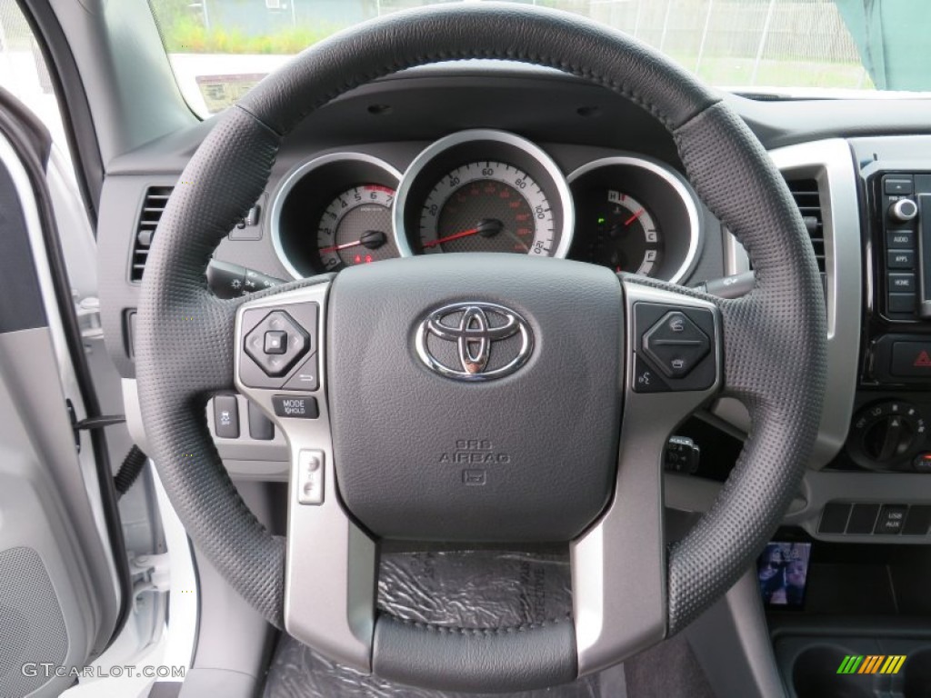 2014 Toyota Tacoma TSS V6 Prerunner Double Cab Graphite Steering Wheel Photo #86964332