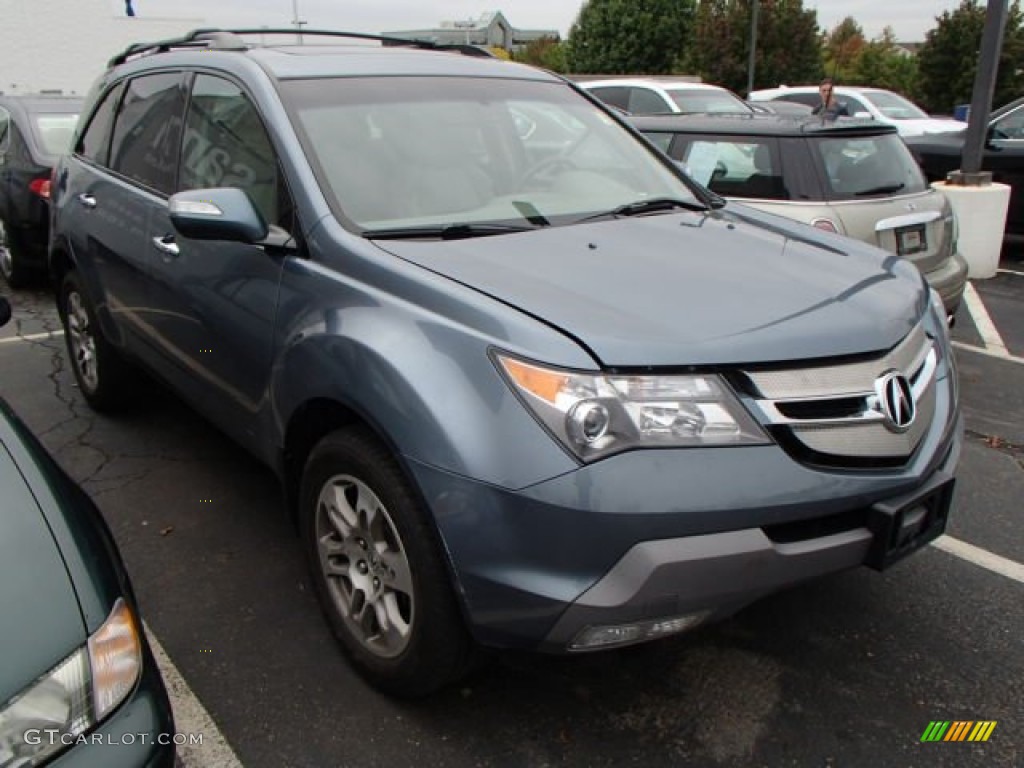 2008 MDX  - Steel Blue Metallic / Taupe photo #1