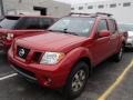 2012 Lava Red Nissan Frontier S Crew Cab 4x4  photo #3