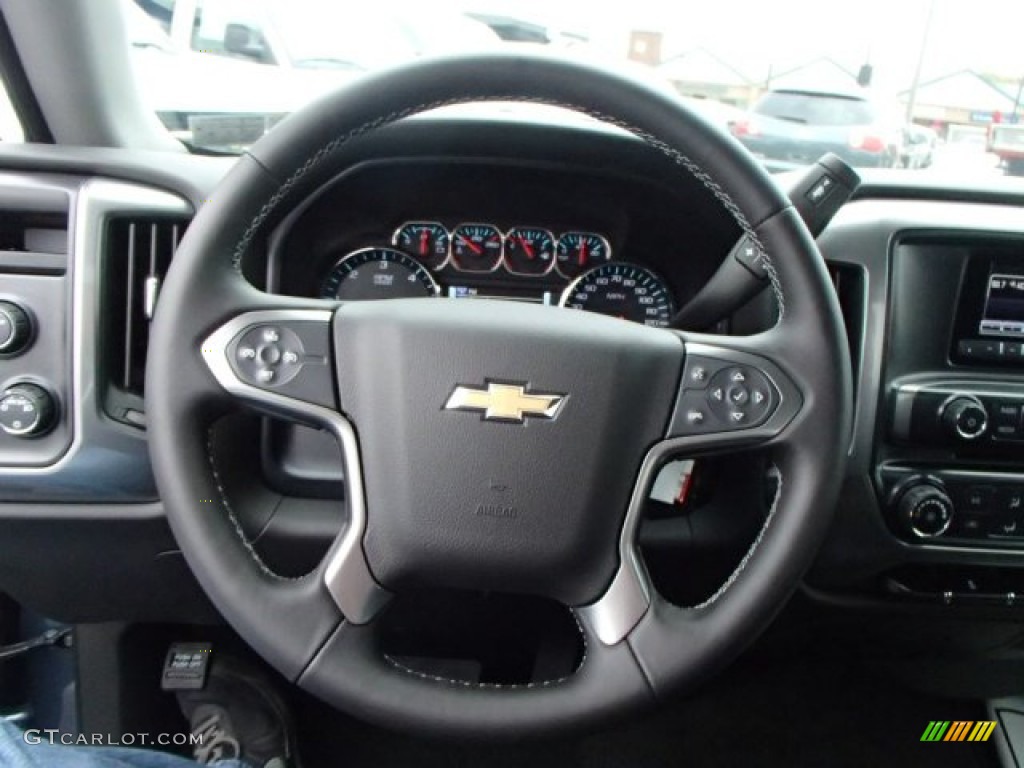 2014 Chevrolet Silverado 1500 LT Regular Cab 4x4 Jet Black Steering Wheel Photo #86965402
