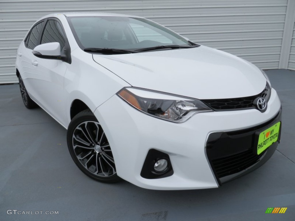 2014 Corolla S - Super White / Amber photo #2