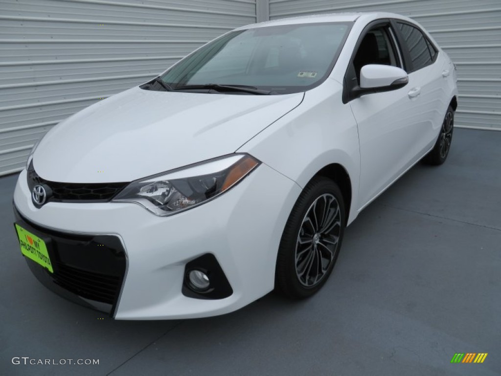 2014 Corolla S - Super White / Amber photo #7