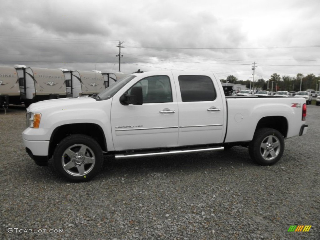 Summit White 2014 GMC Sierra 2500HD Denali Crew Cab 4x4 Exterior Photo #86967223