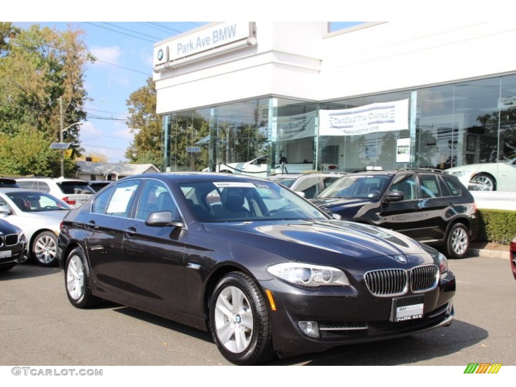 2013 5 Series 528i xDrive Sedan - Dark Graphite Metallic II / Black photo #1