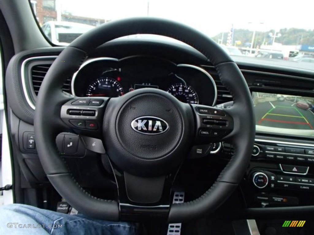 2014 Kia Optima SX Turbo Black Steering Wheel Photo #86969968