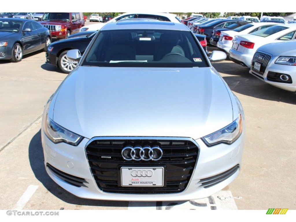 2014 A6 3.0T quattro Sedan - Ice Silver Metallic / Black photo #2