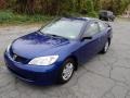 Fiji Blue Pearl 2004 Honda Civic Value Package Coupe Exterior