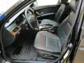 2008 BMW 5 Series Black Interior Front Seat Photo