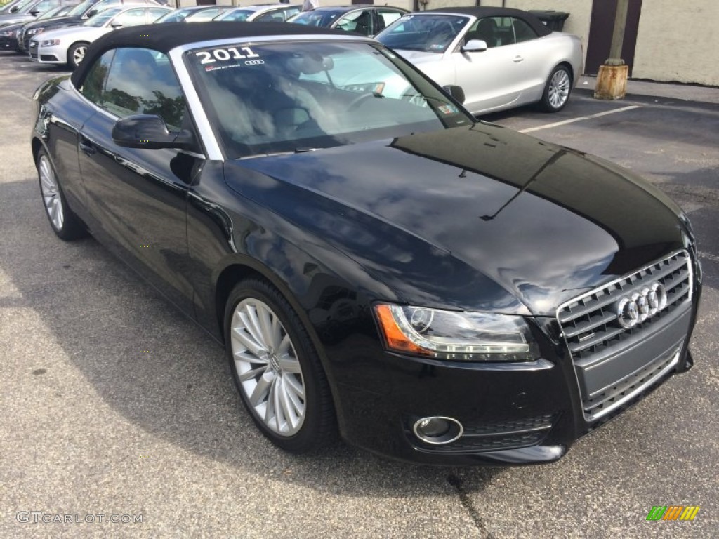 Brilliant Black 2011 Audi A5 2.0T quattro Convertible Exterior Photo #86970739