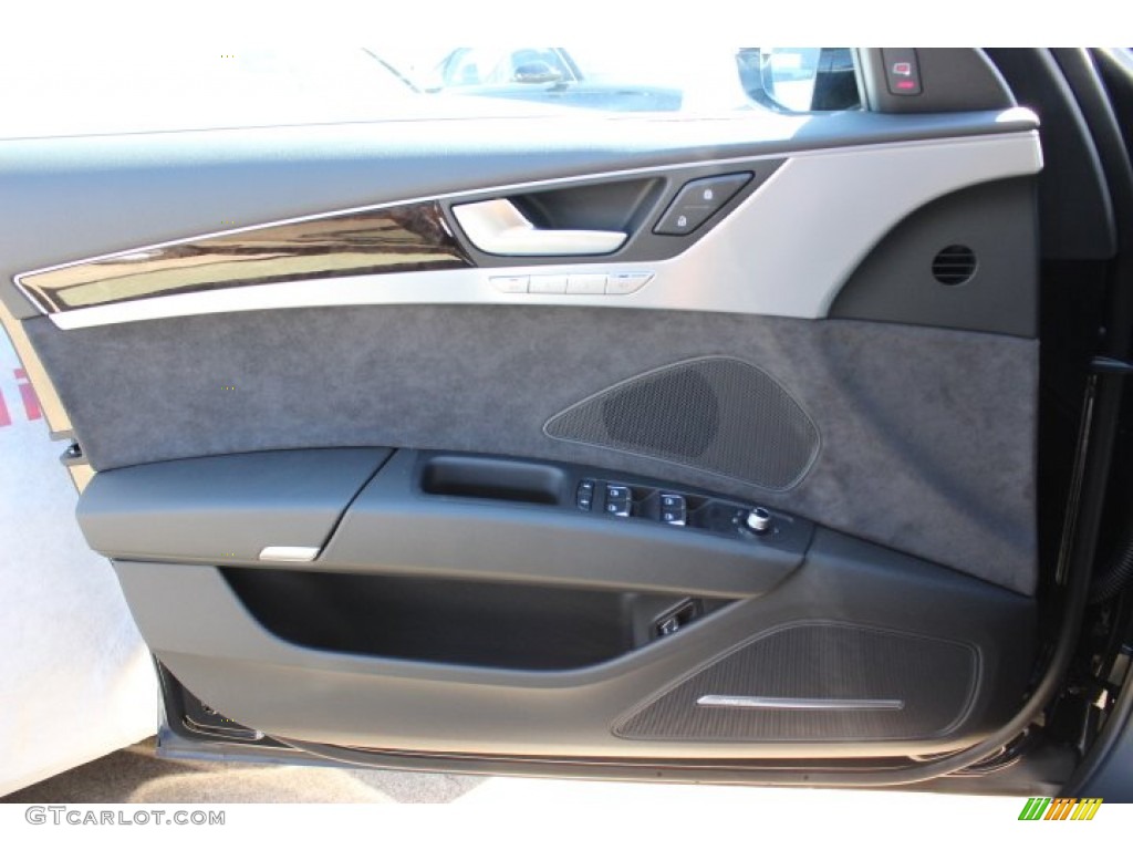 2014 Audi A8 3.0T quattro Black Door Panel Photo #86973478