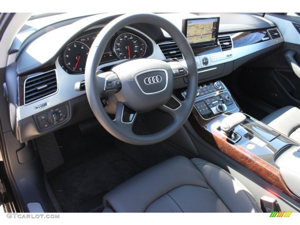 Black Interior 2014 Audi A8 3.0T quattro Photo #86973535