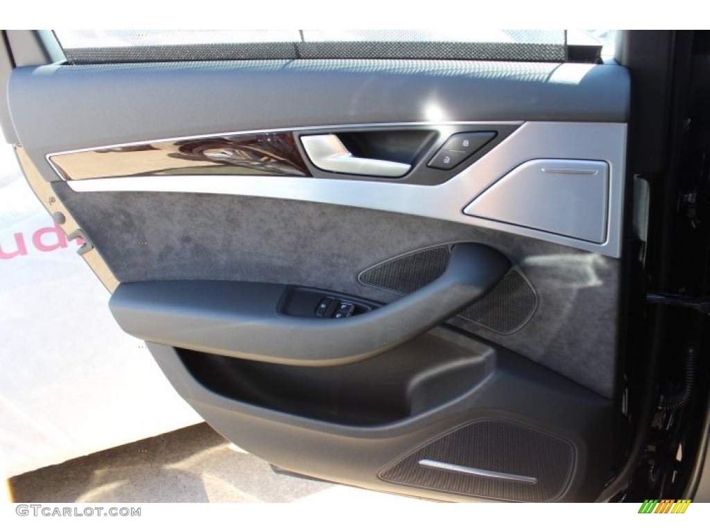 2014 Audi A8 3.0T quattro Black Door Panel Photo #86973853