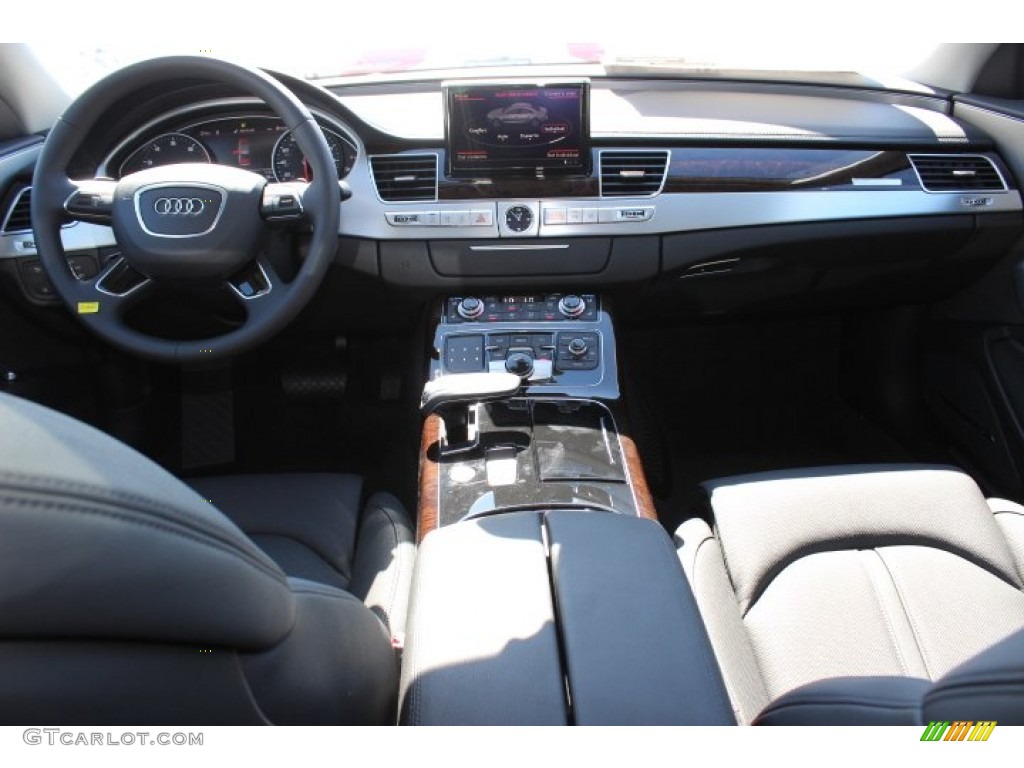 2014 Audi A8 3.0T quattro Black Dashboard Photo #86973868