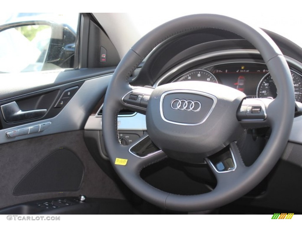 2014 Audi A8 3.0T quattro Black Steering Wheel Photo #86973883