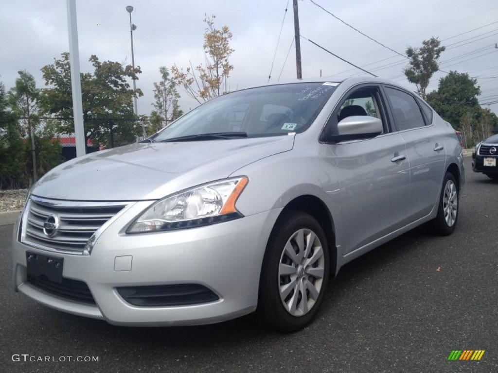 2013 Sentra SV - Brilliant Silver Metallic / Charcoal photo #1