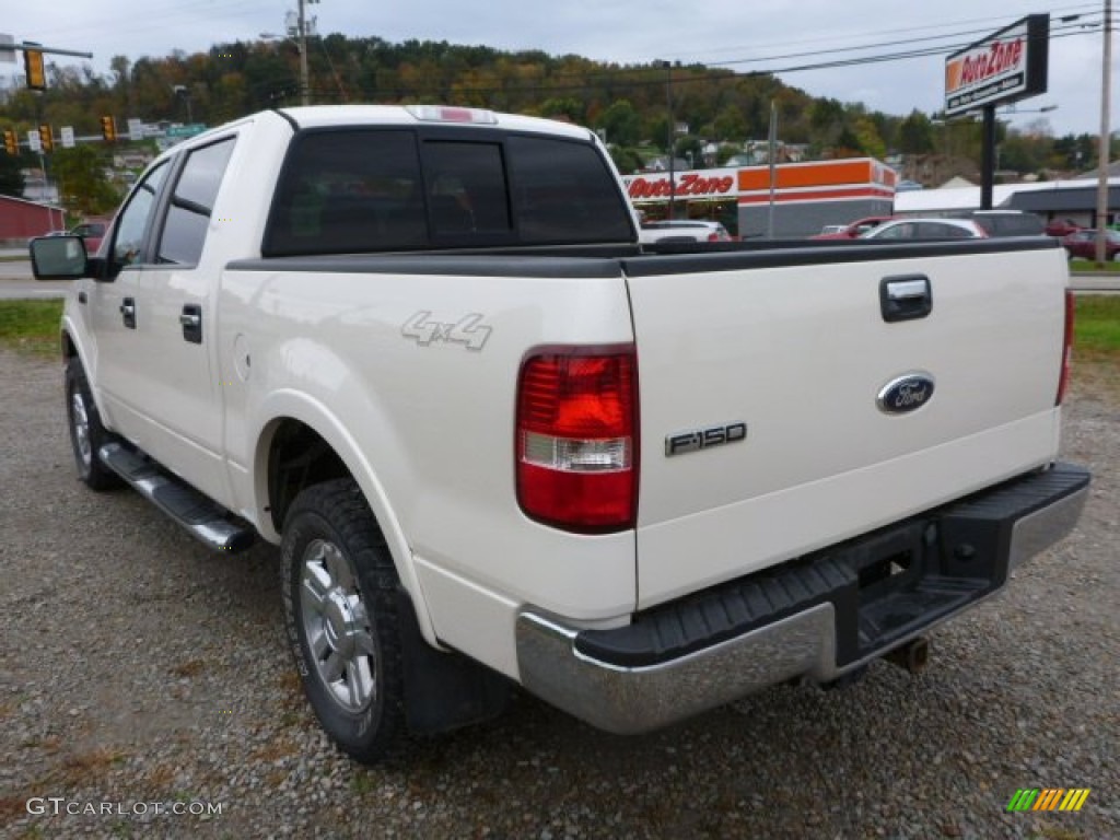 2008 F150 Lariat SuperCrew 4x4 - White Sand Tri-Coat / Black photo #3