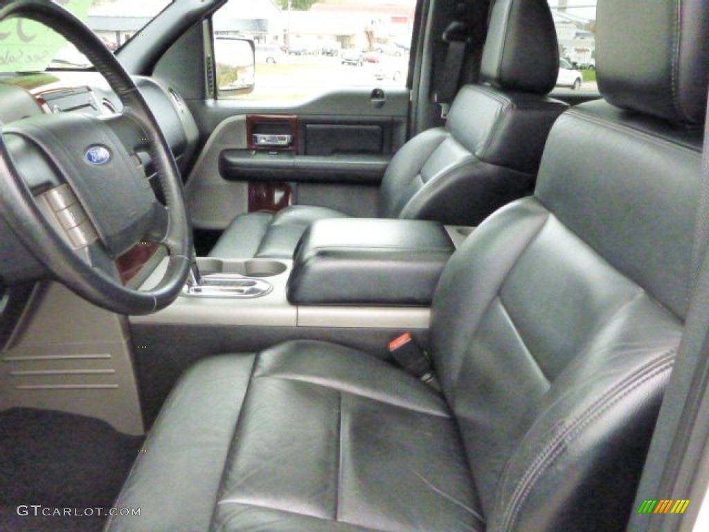 2008 F150 Lariat SuperCrew 4x4 - White Sand Tri-Coat / Black photo #10