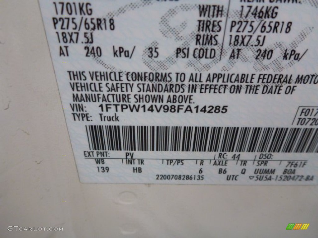 2008 F150 Lariat SuperCrew 4x4 - White Sand Tri-Coat / Black photo #17
