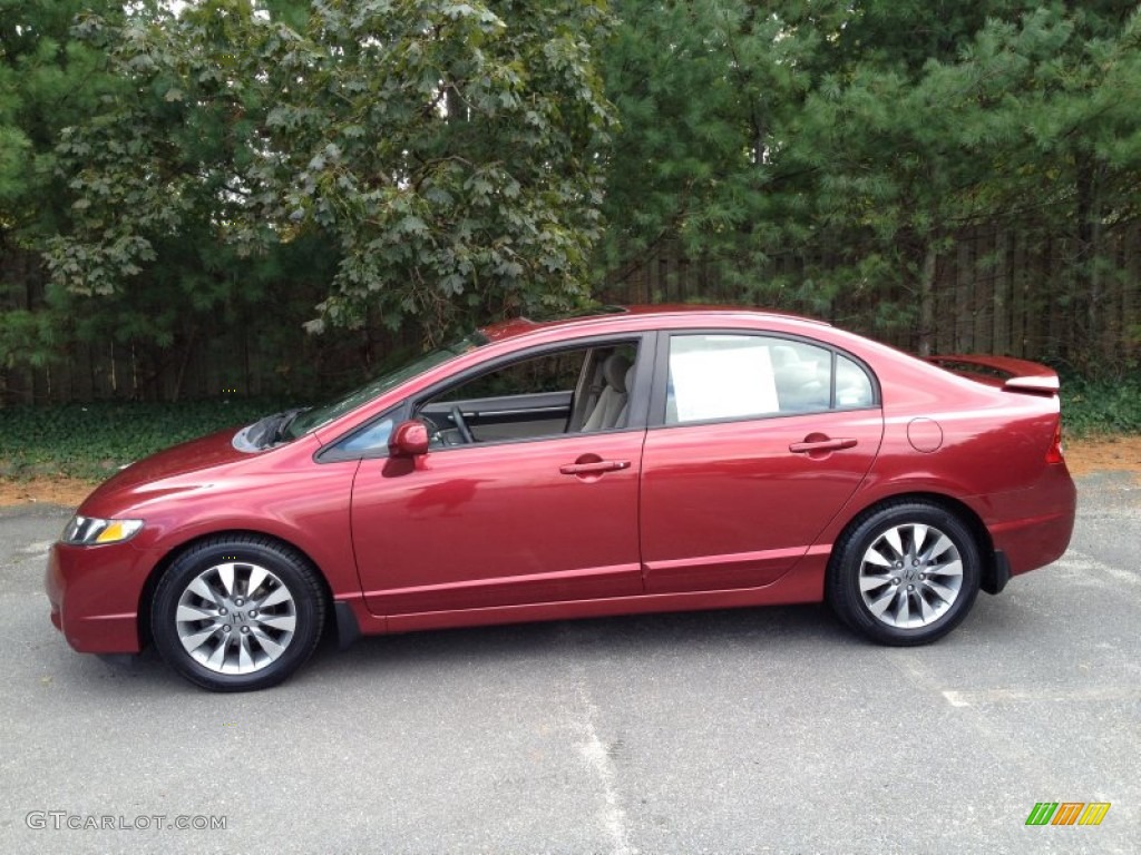 Tango Red Pearl 2009 Honda Civic EX Sedan Exterior Photo #86975542