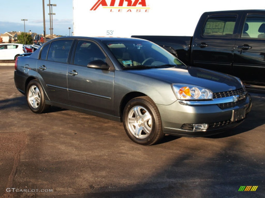 2005 Malibu LT V6 Sedan - Silver Green Metallic / Gray photo #2