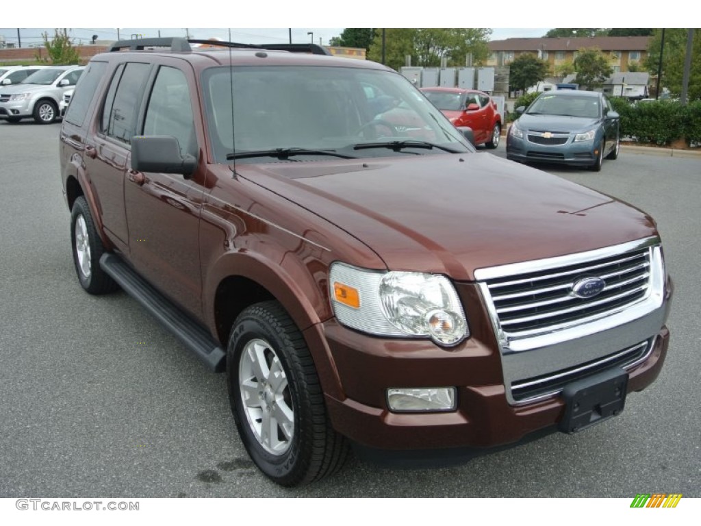 2009 Explorer XLT - Dark Copper Metallic / Black photo #2