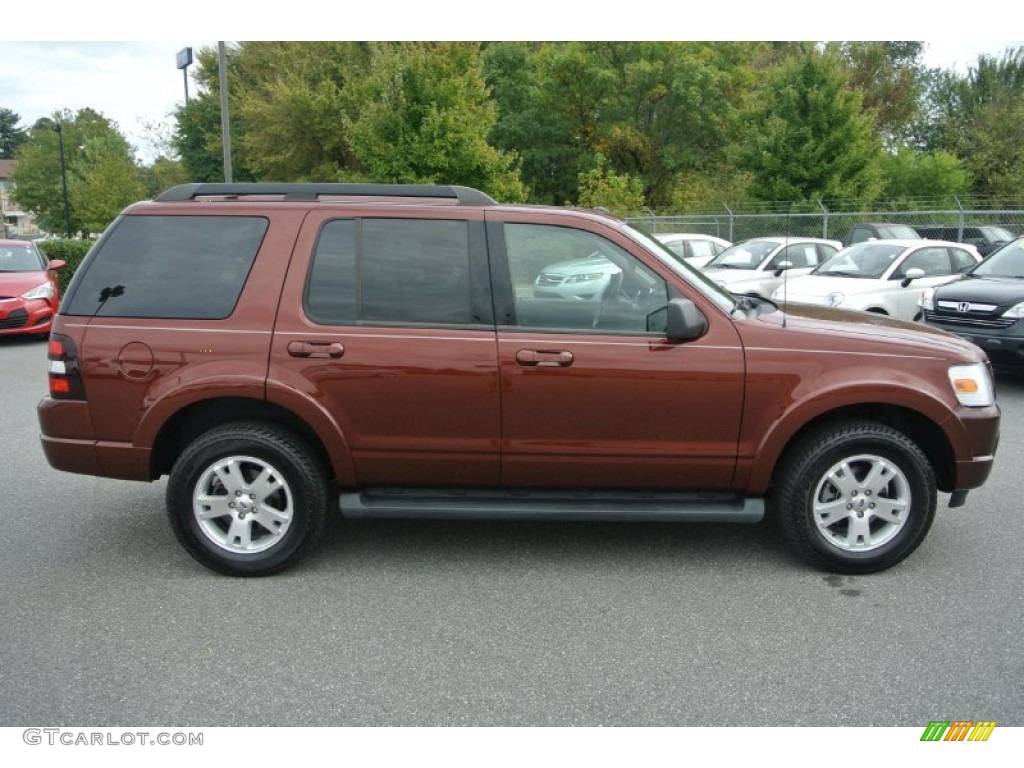 2009 Explorer XLT - Dark Copper Metallic / Black photo #3
