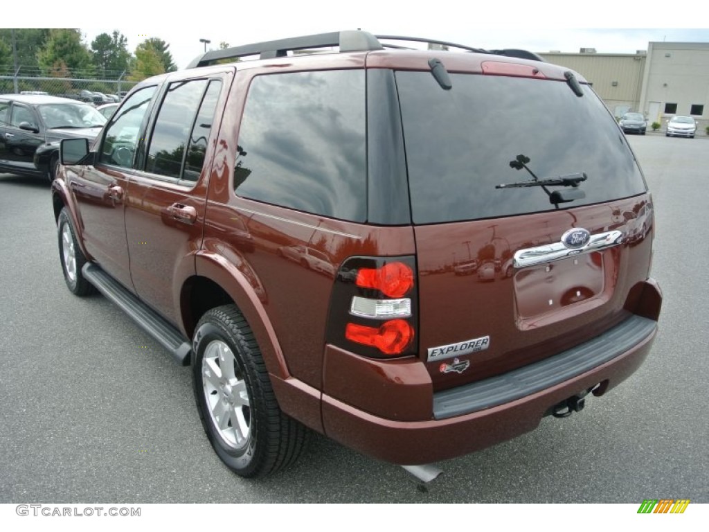 2009 Explorer XLT - Dark Copper Metallic / Black photo #5