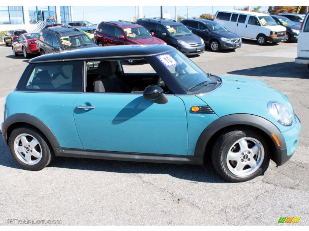 2010 Cooper Hardtop - Oxygen Blue / Checkered Carbon Black/Black photo #4