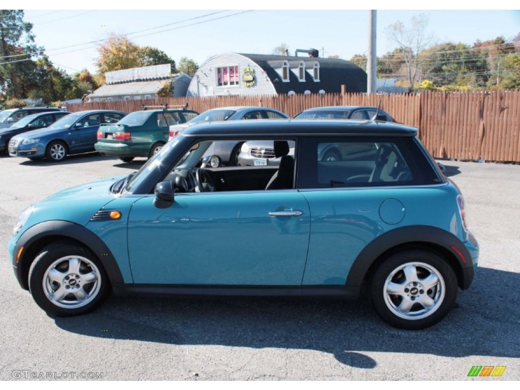 2010 Cooper Hardtop - Oxygen Blue / Checkered Carbon Black/Black photo #11