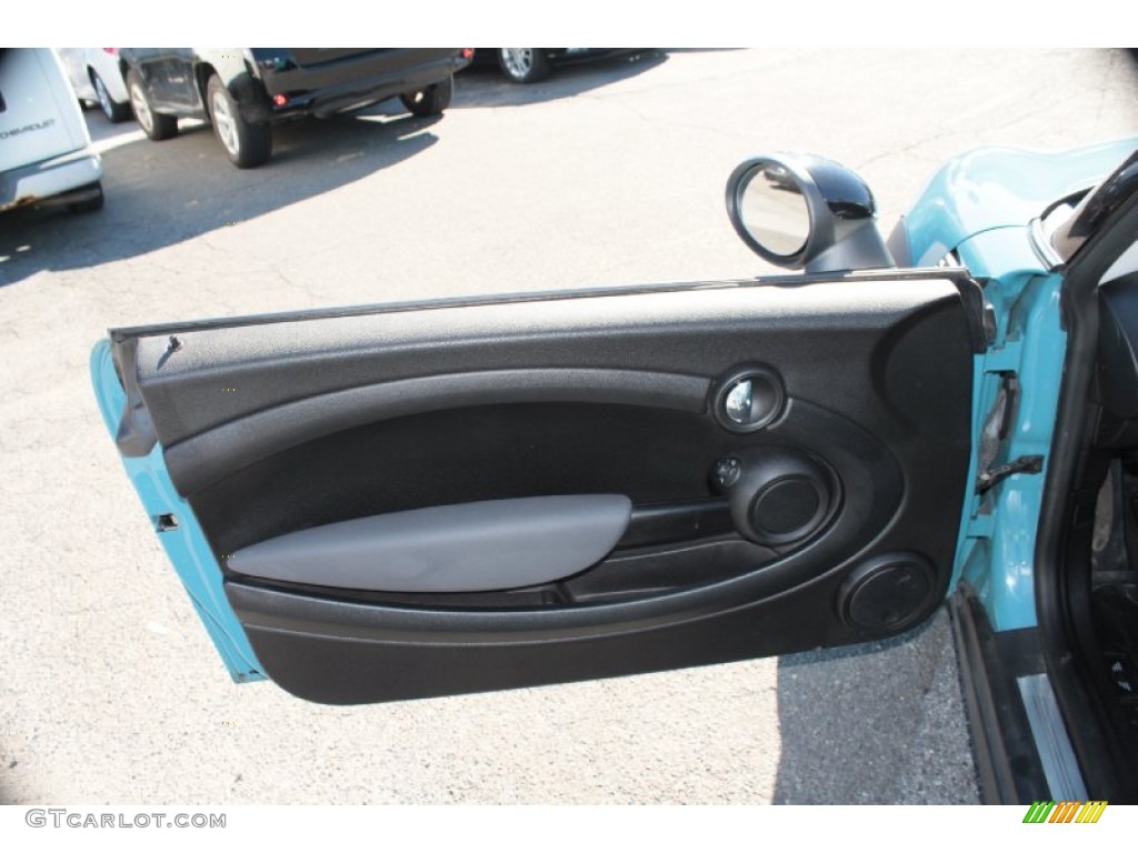 2010 Cooper Hardtop - Oxygen Blue / Checkered Carbon Black/Black photo #18