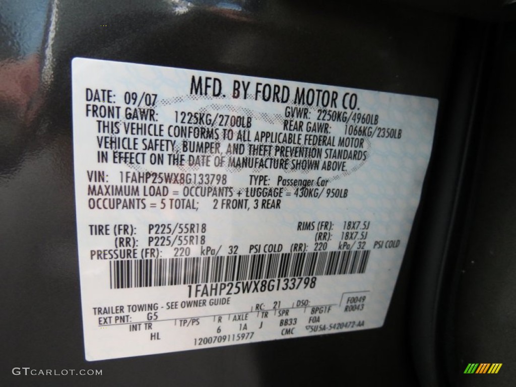 2008 Taurus Limited - Alloy Grey Metallic / Medium Light Stone photo #24