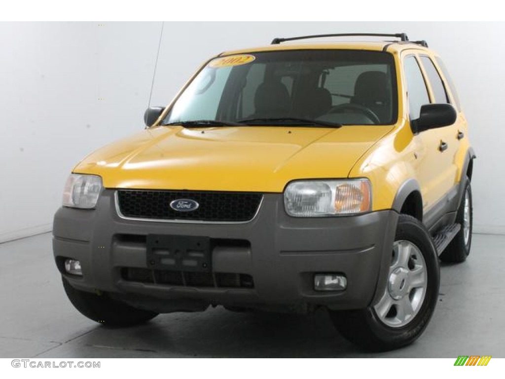 2002 Escape XLT V6 - Chrome Yellow / Medium Graphite photo #2